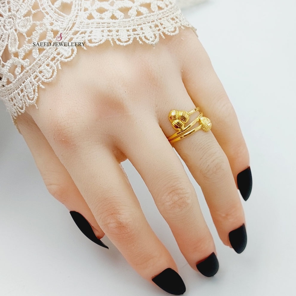 21K Gold Clover Ring by Saeed Jewelry - Image 2