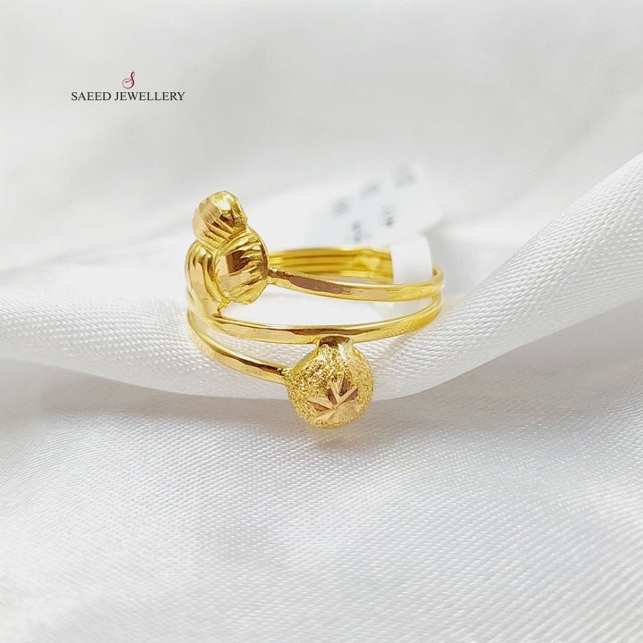 21K Gold Clover Ring by Saeed Jewelry - Image 3