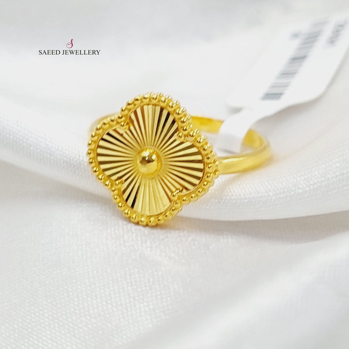 21K Gold Clover Ring by Saeed Jewelry - Image 3