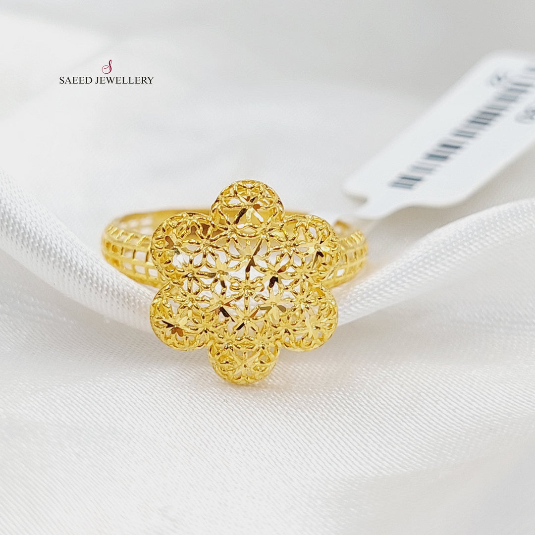 21K Gold Clover Ring by Saeed Jewelry - Image 2