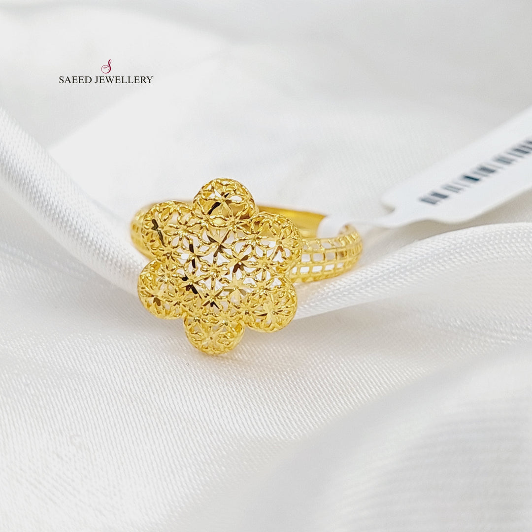 21K Gold Clover Ring by Saeed Jewelry - Image 3