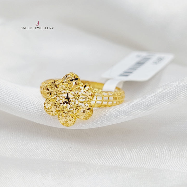 21K Gold Clover Ring by Saeed Jewelry - Image 3