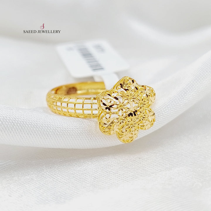 21K Gold Clover Ring by Saeed Jewelry - Image 1