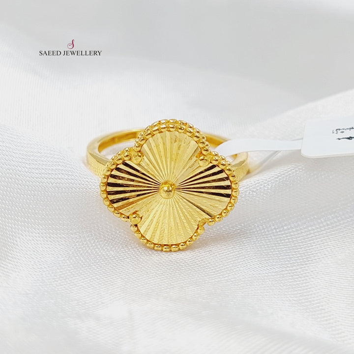 21K Gold Clover Ring by Saeed Jewelry - Image 2