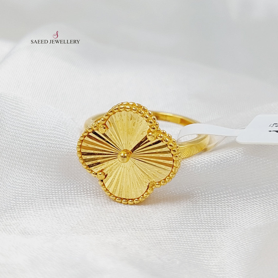 21K Gold Clover Ring by Saeed Jewelry - Image 1