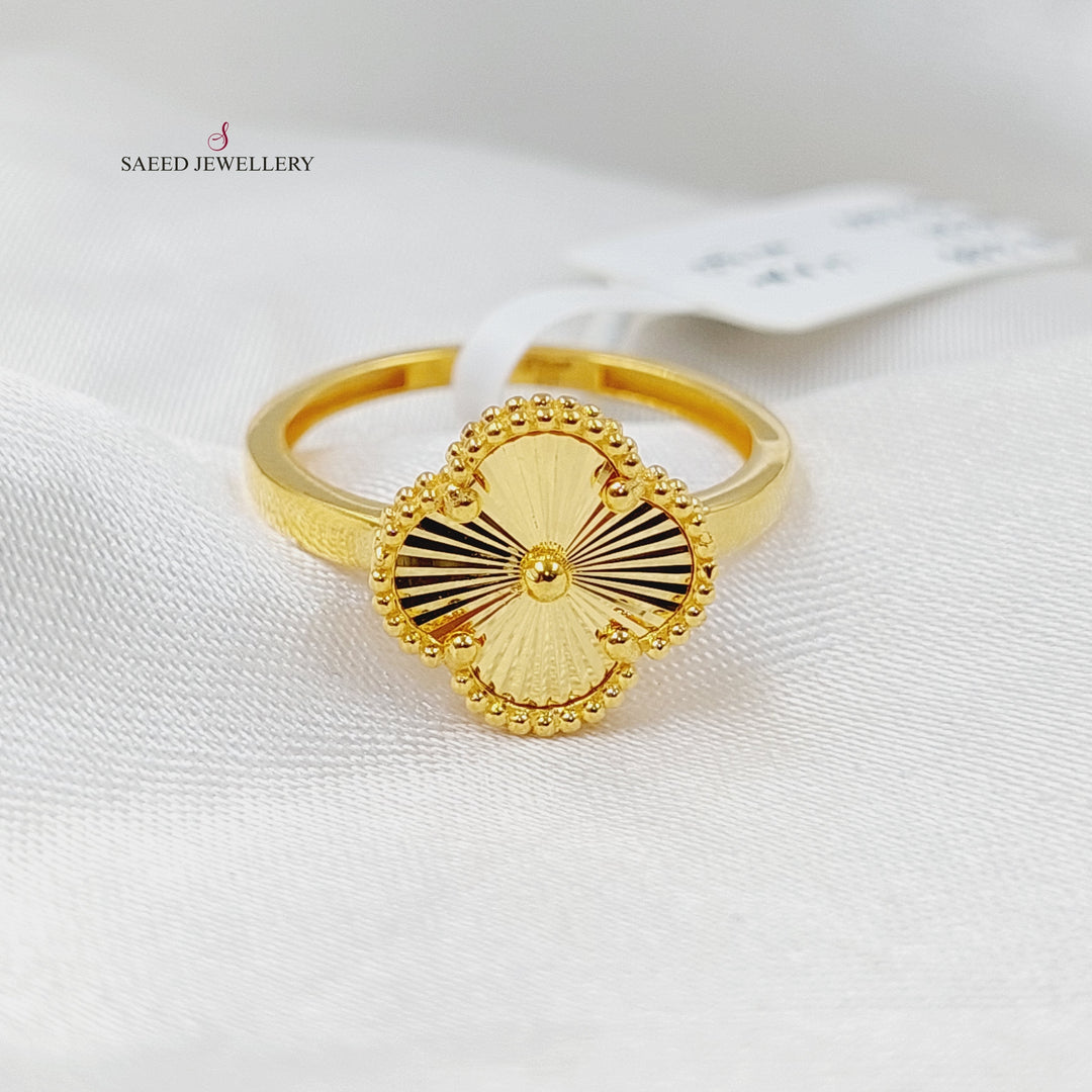 21K Gold Clover Ring by Saeed Jewelry - Image 2