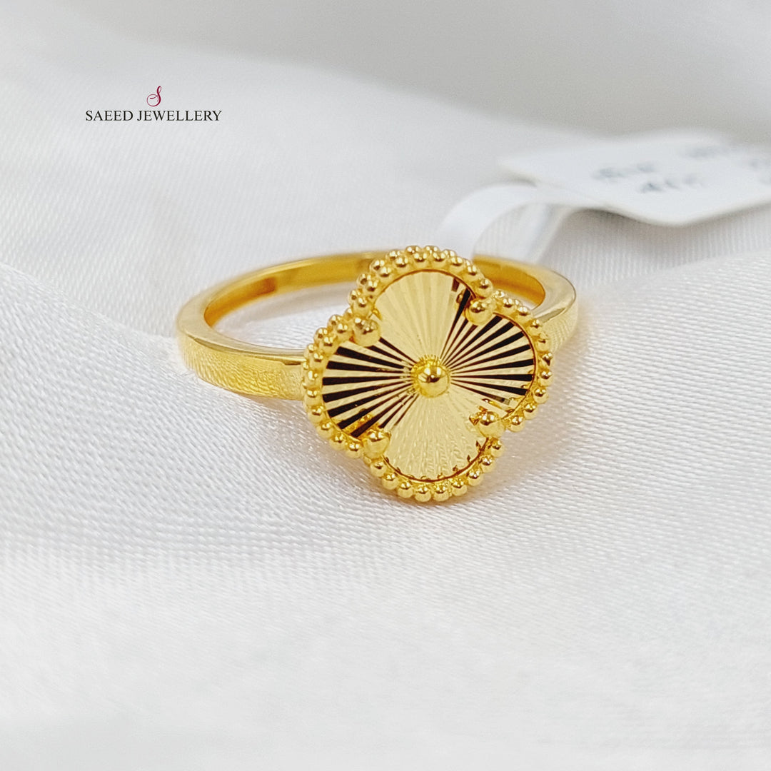 21K Gold Clover Ring by Saeed Jewelry - Image 3