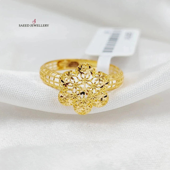 21K Gold Rose Ring by Saeed Jewelry - Image 3