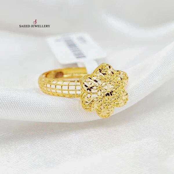 21K Gold Rose Ring by Saeed Jewelry - Image 4