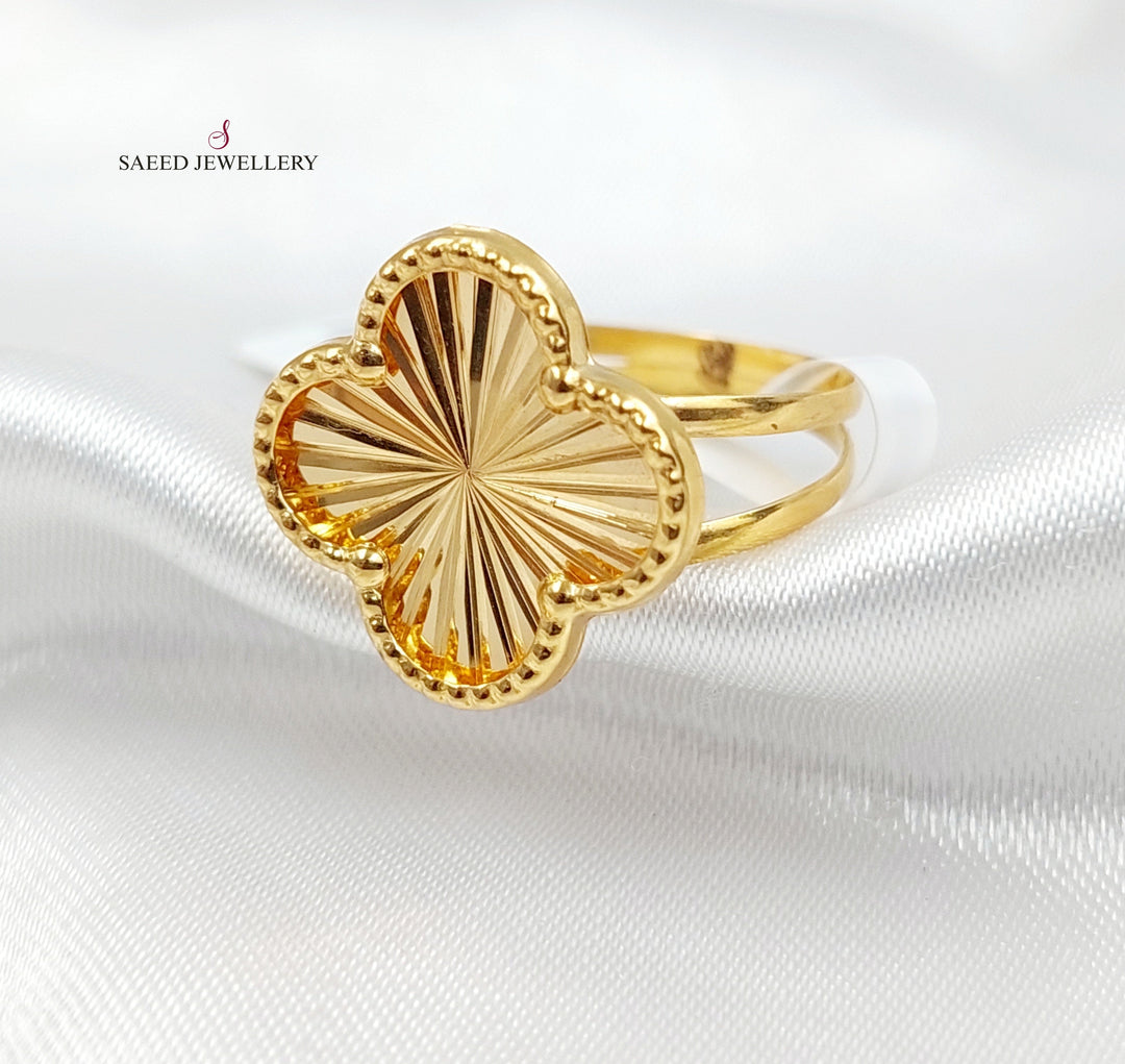 21K Gold Clover Ring by Saeed Jewelry - Image 1