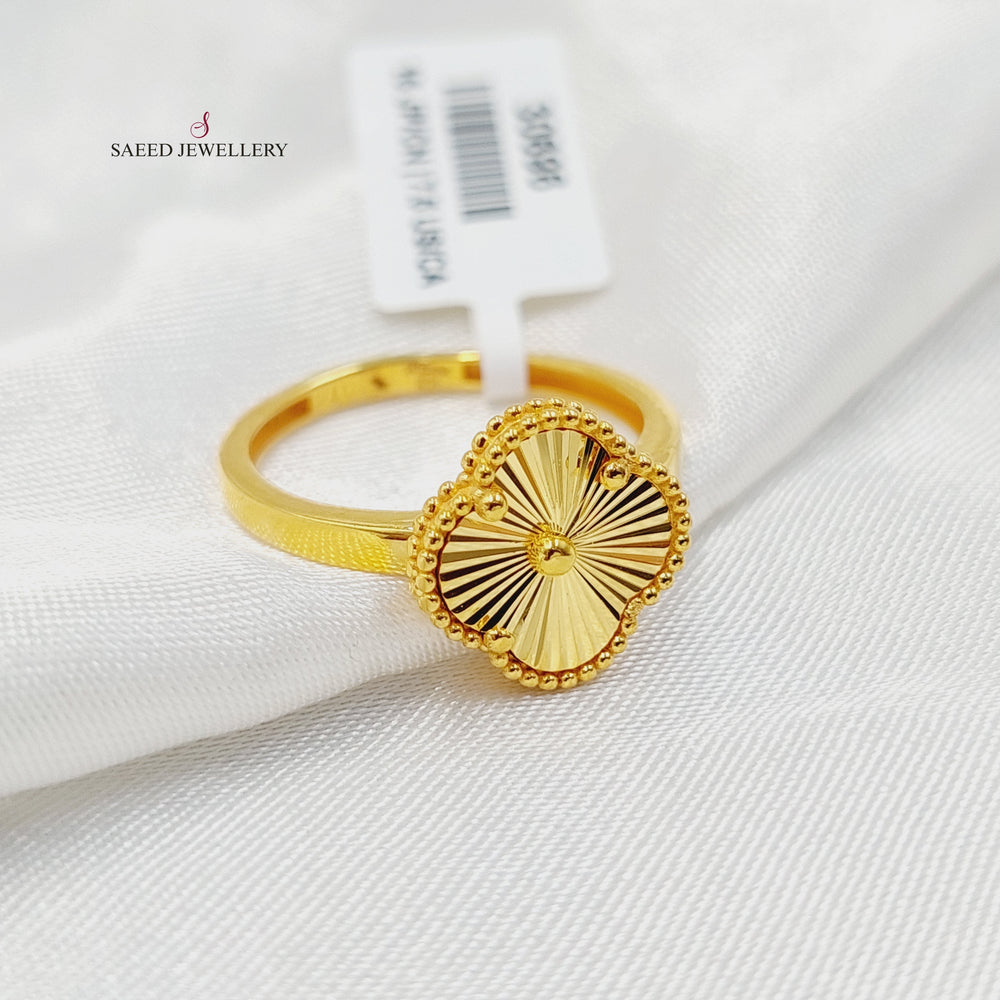 21K Gold Clover Ring by Saeed Jewelry - Image 2