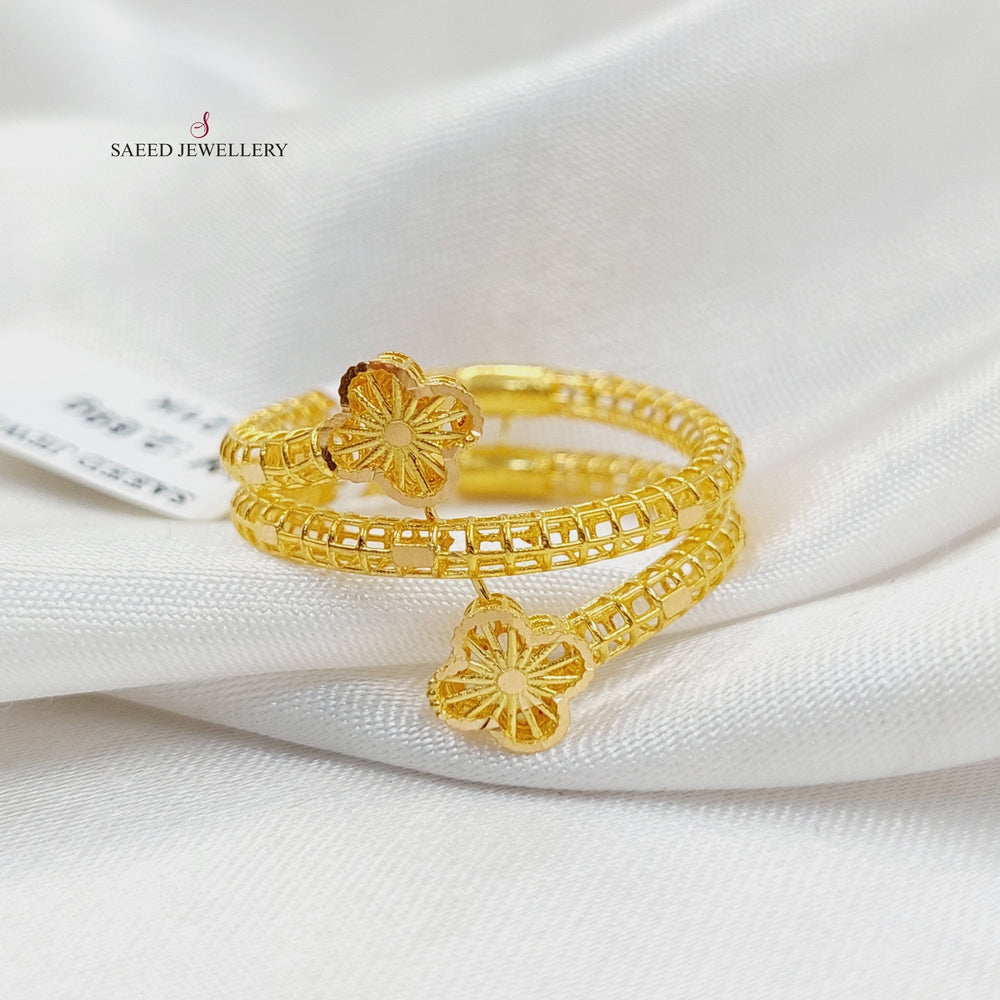 21K Gold Clover Ring by Saeed Jewelry - Image 2