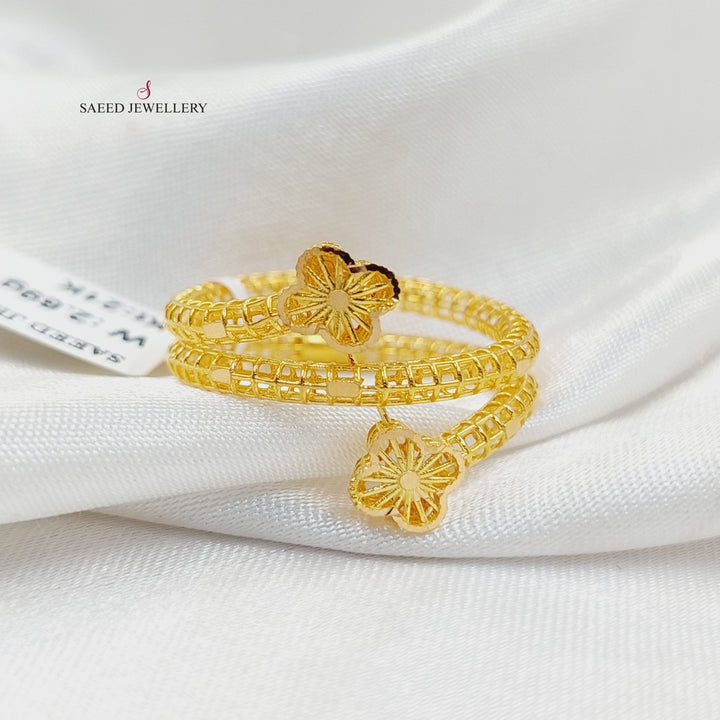 21K Gold Clover Ring by Saeed Jewelry - Image 1