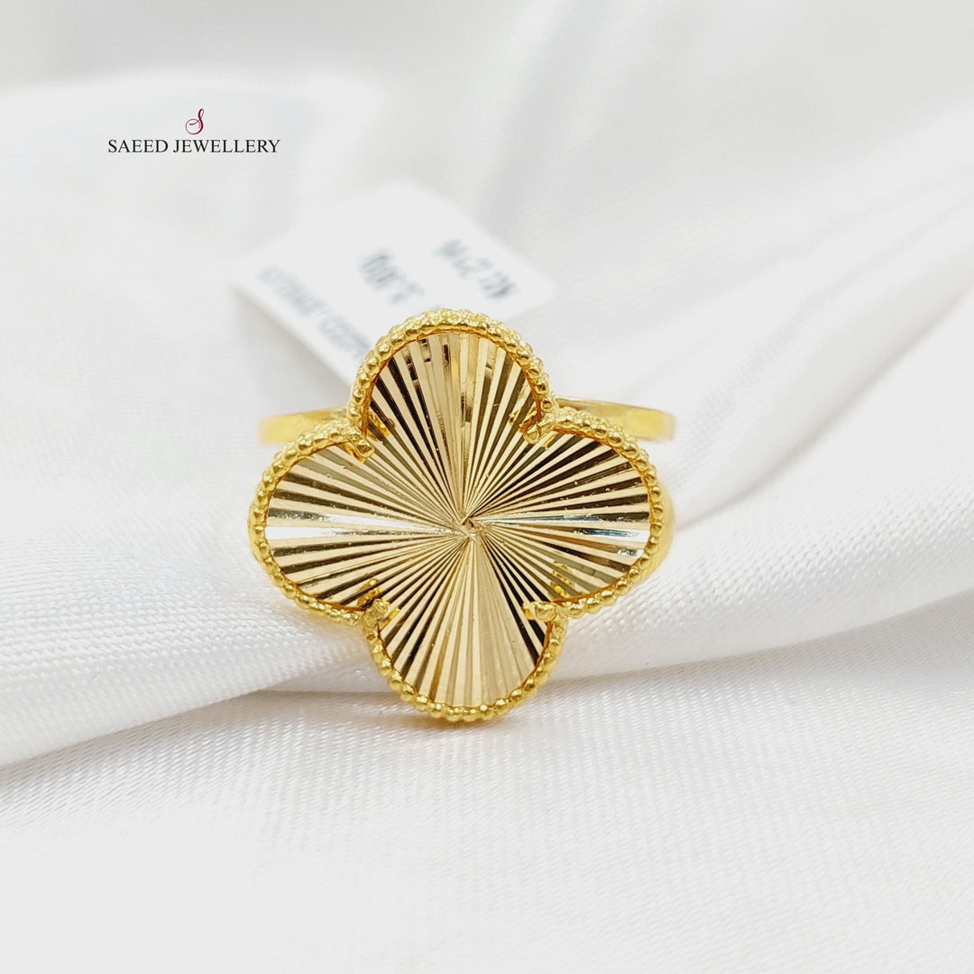 21K Gold Clover Ring by Saeed Jewelry - Image 1