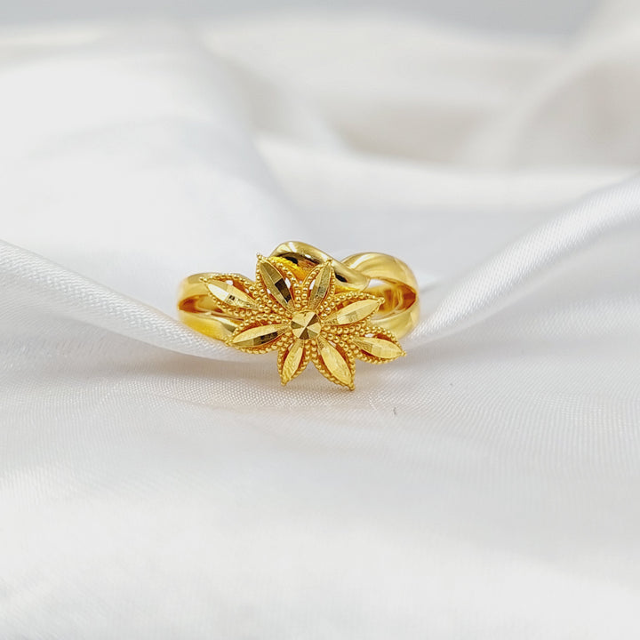 21K Gold Rose Ring by Saeed Jewelry - Image 3