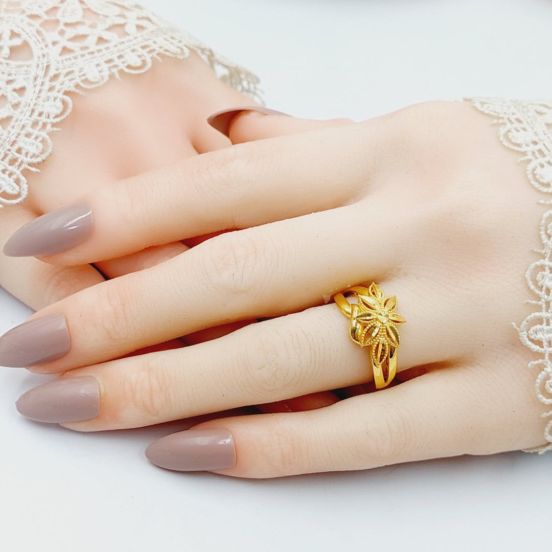 21K Gold Rose Ring by Saeed Jewelry - Image 5