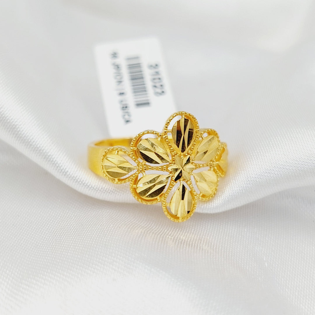 21K Gold Rose Ring by Saeed Jewelry - Image 4