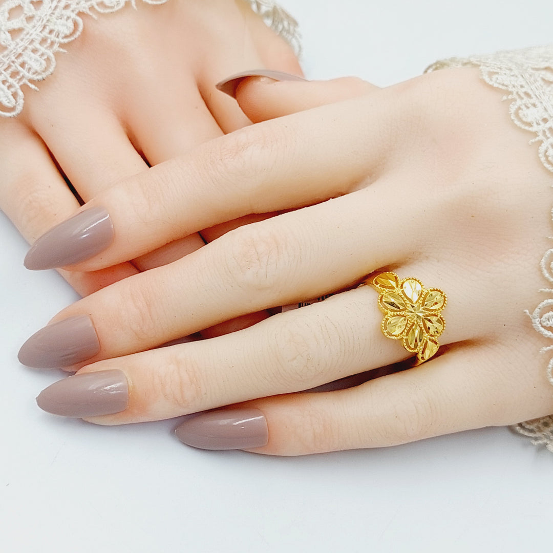 21K Gold Rose Ring by Saeed Jewelry - Image 5
