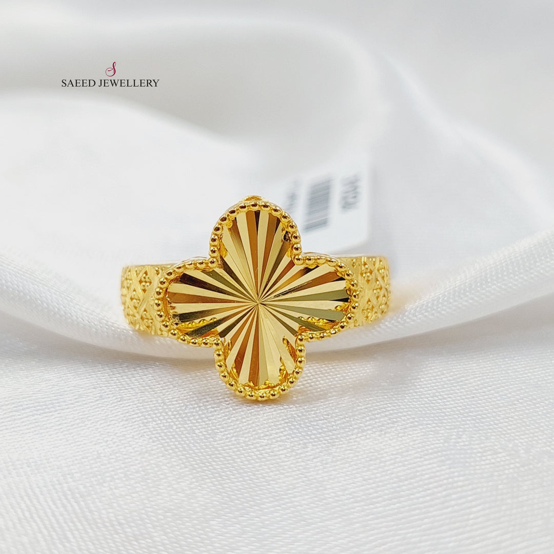 21K Gold Clover Ring by Saeed Jewelry - Image 1