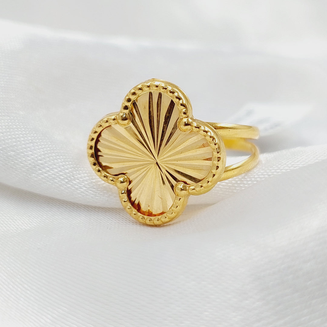 21K Gold Clover Ring by Saeed Jewelry - Image 3