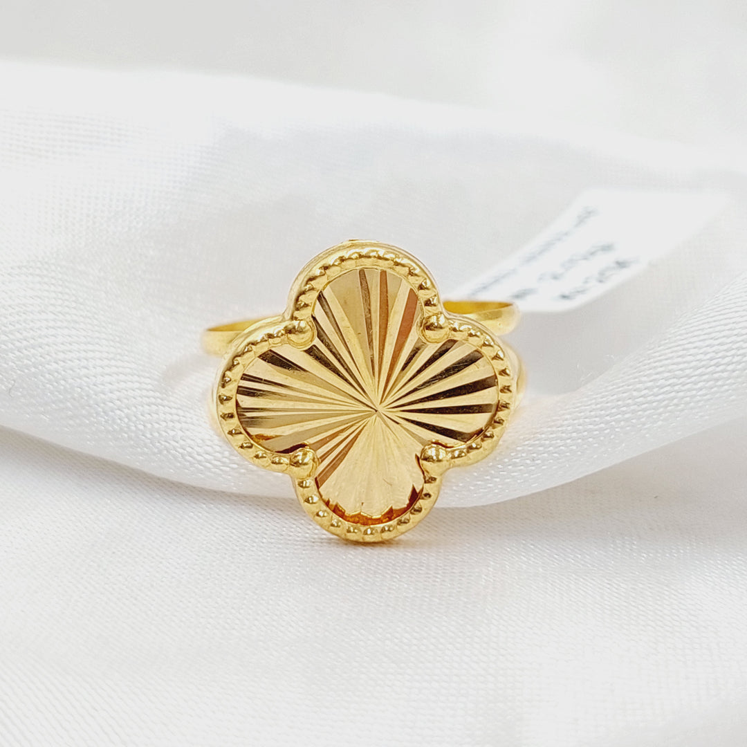 21K Gold Clover Ring by Saeed Jewelry - Image 1