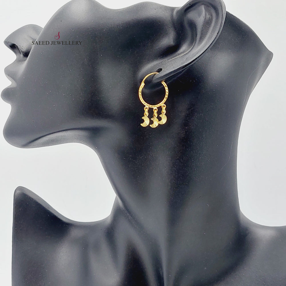 21K Gold Hoop Earrings by Saeed Jewelry - Image 2