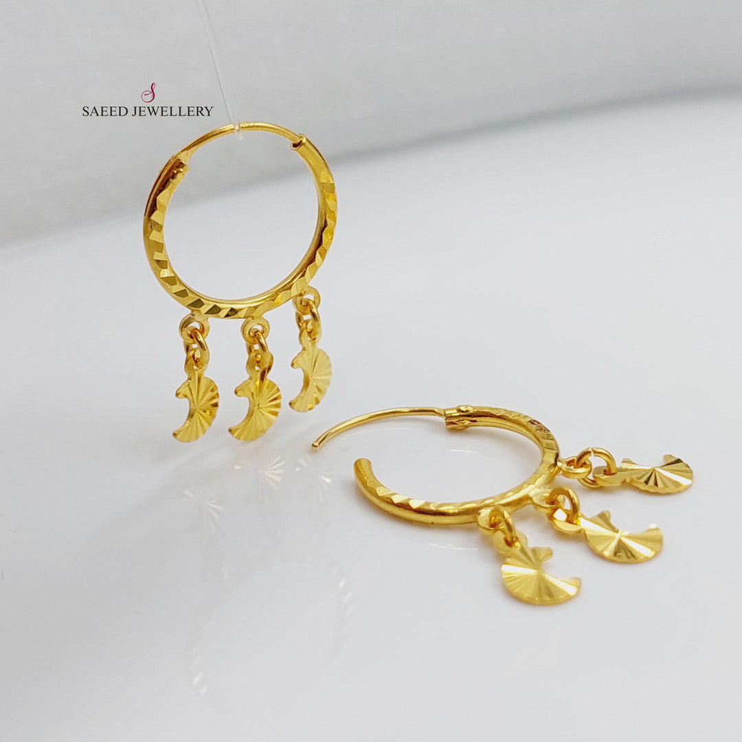 21K Gold Hoop Earrings by Saeed Jewelry - Image 4