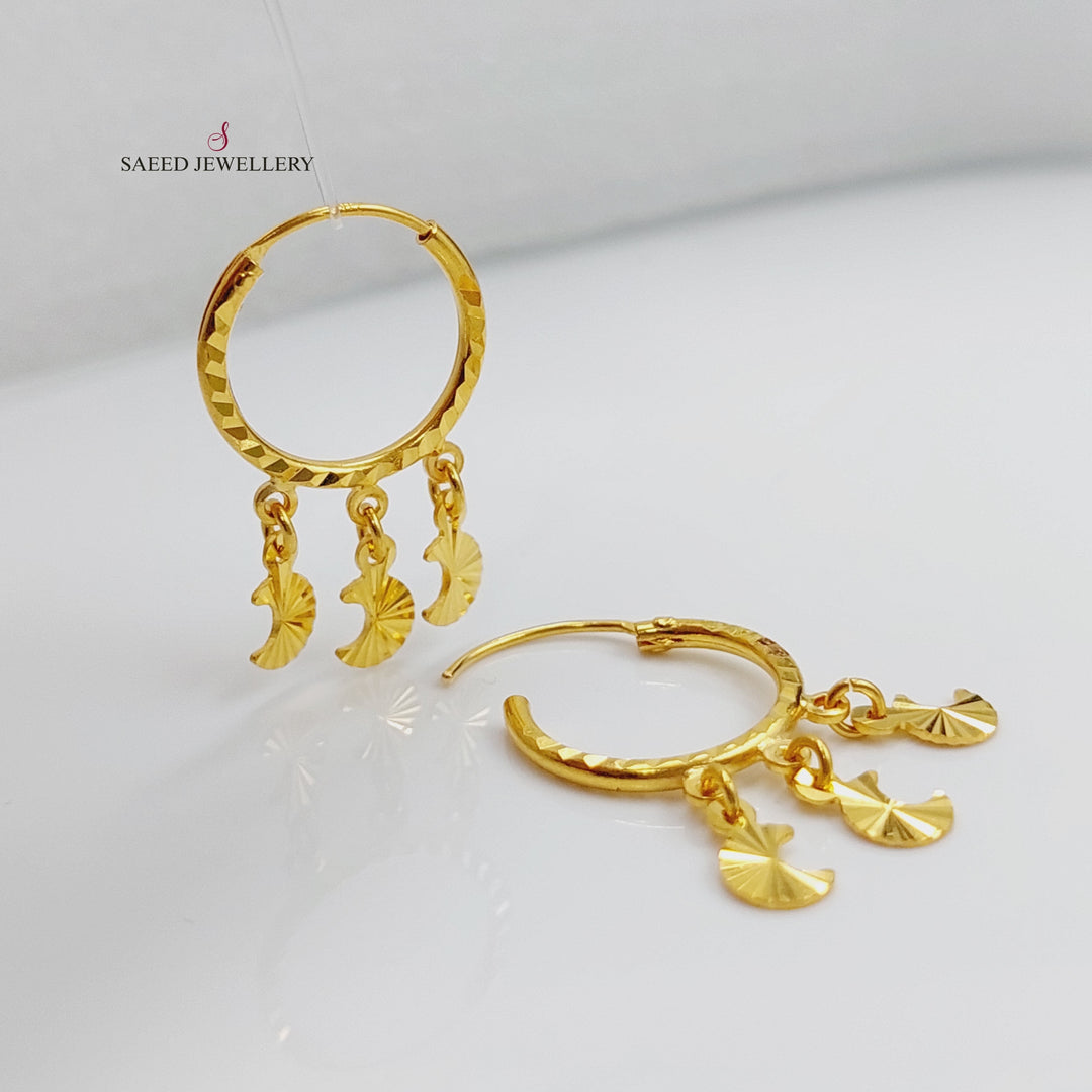 21K Gold Hoop Earrings by Saeed Jewelry - Image 5