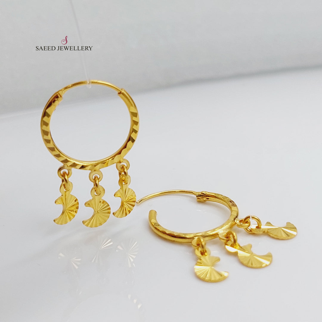 21K Gold Hoop Earrings by Saeed Jewelry - Image 1