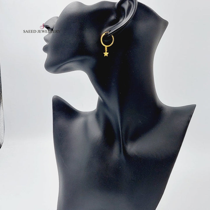 21K Gold Hoop Earrings by Saeed Jewelry - Image 4