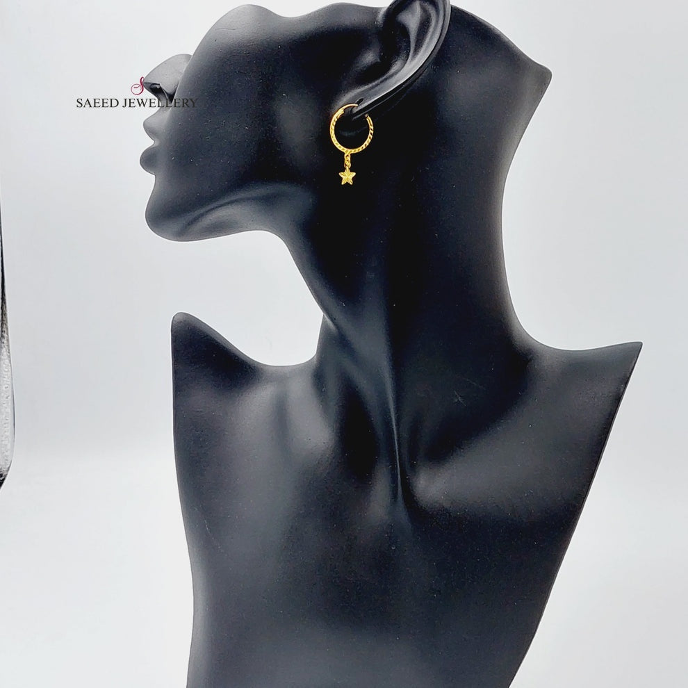 21K Gold Hoop Earrings by Saeed Jewelry - Image 5