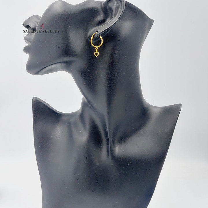 21K Gold Hoop Earrings by Saeed Jewelry - Image 3