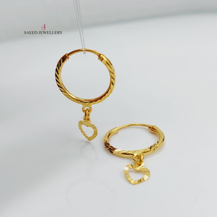 21K Gold Hoop Earrings by Saeed Jewelry - Image 4