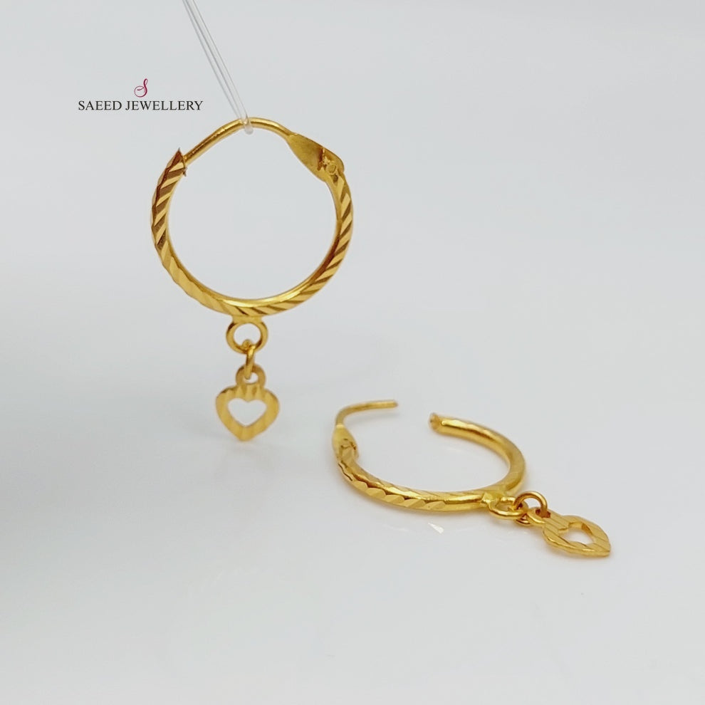 21K Gold Hoop Earrings by Saeed Jewelry - Image 1