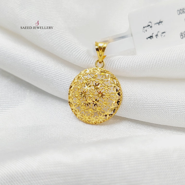 Rounded Pendant  Made Of 21K Yellow Gold by Saeed Jewelry-30371
