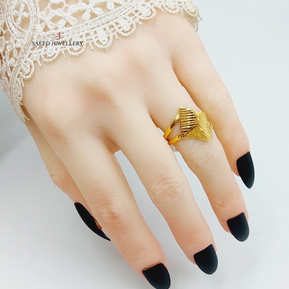 21K Gold Sanded Ring by Saeed Jewelry - Image 2