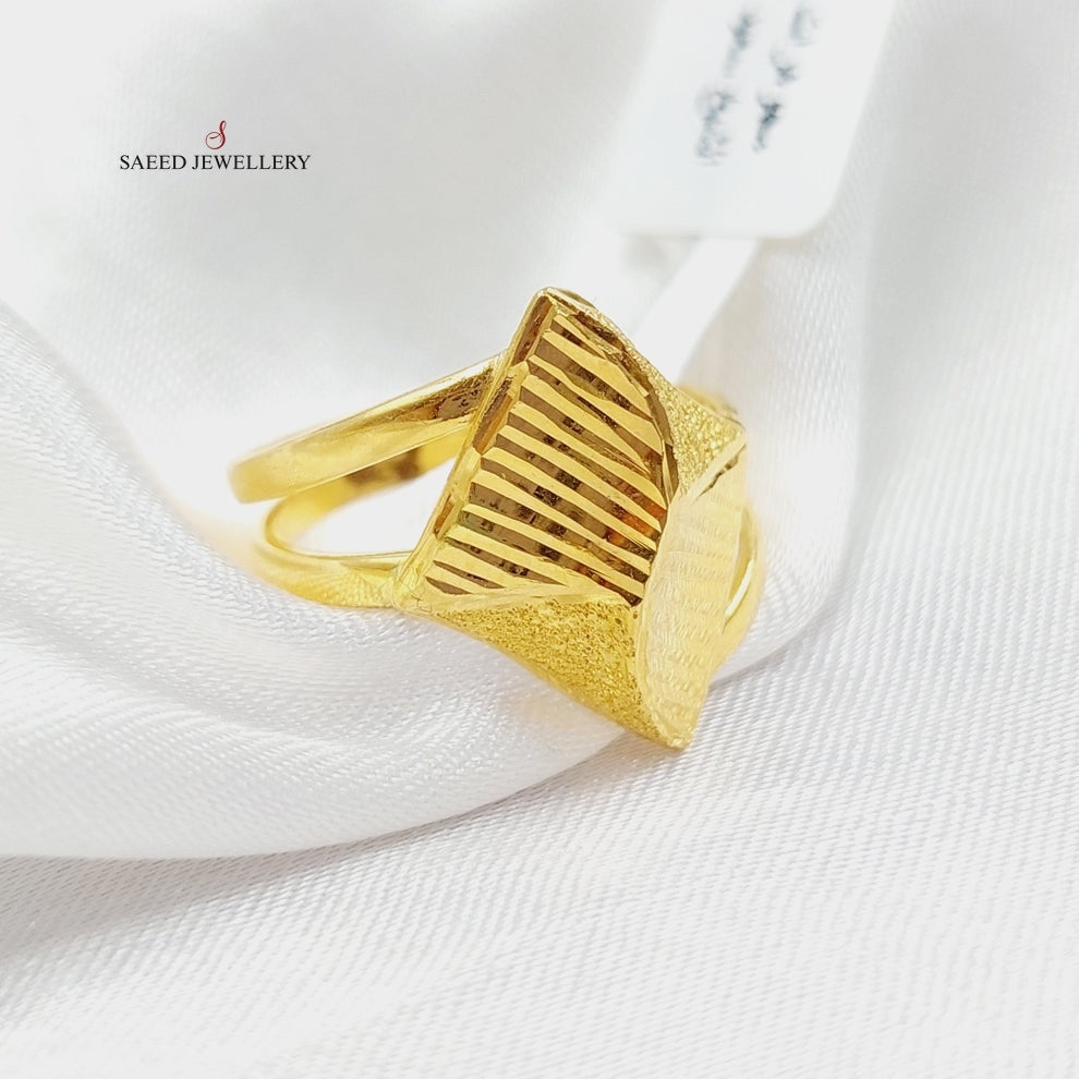 21K Gold Sanded Ring by Saeed Jewelry - Image 3