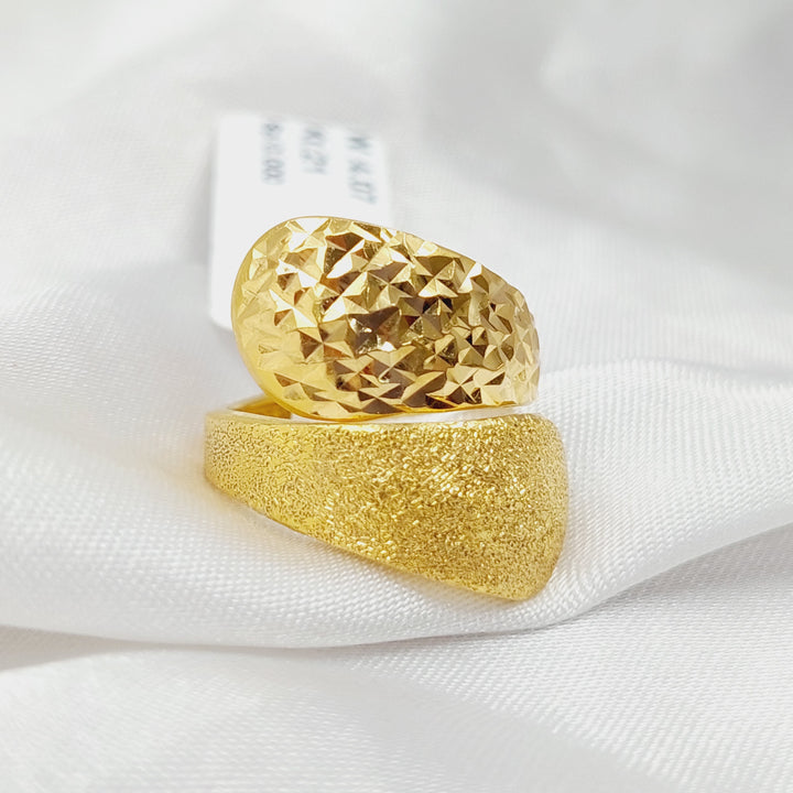 Sanded Ring Made Of 21K Yellow Gold by Saeed Jewelry-28546