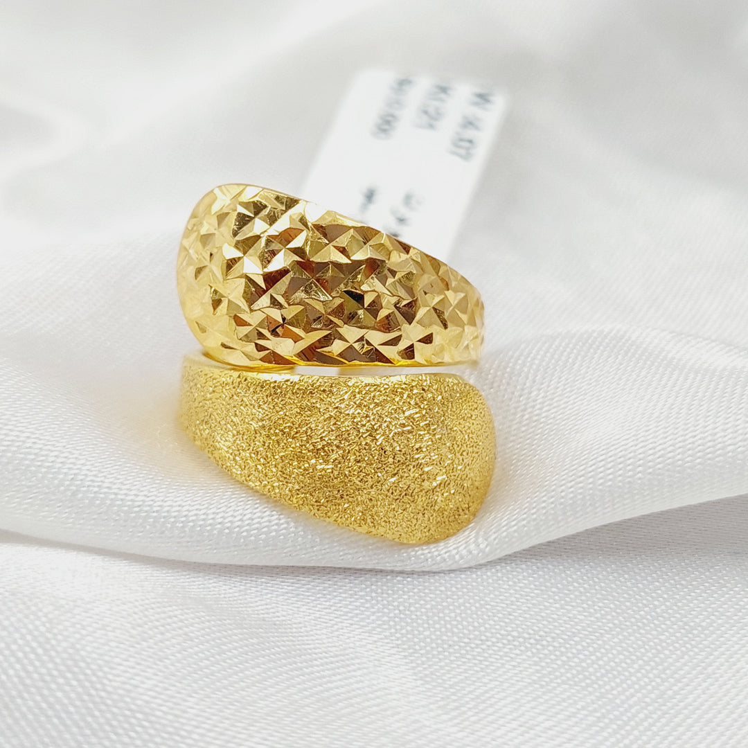 Sanded Ring Made Of 21K Yellow Gold by Saeed Jewelry-28546