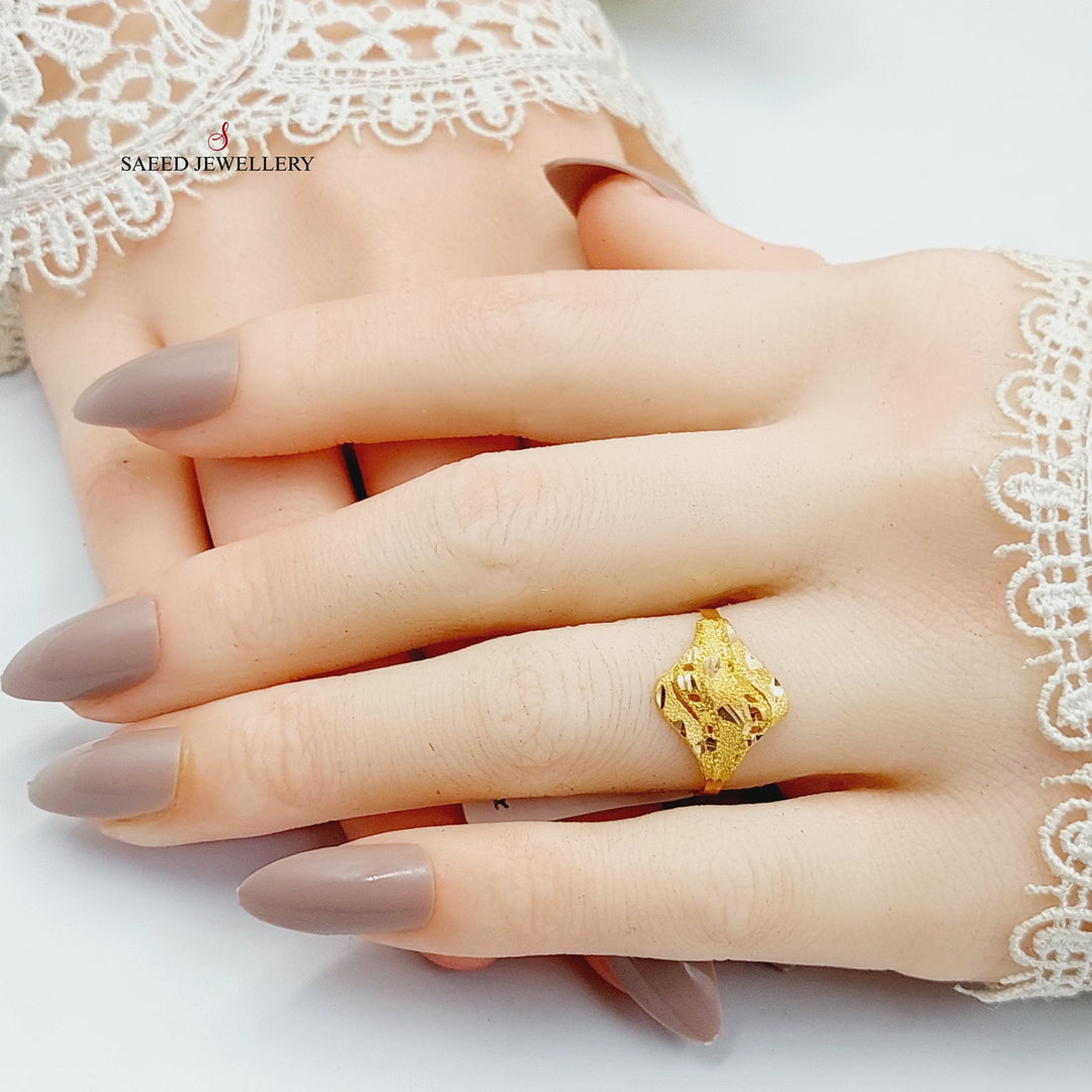 21K Gold Sanded Ring by Saeed Jewelry - Image 2