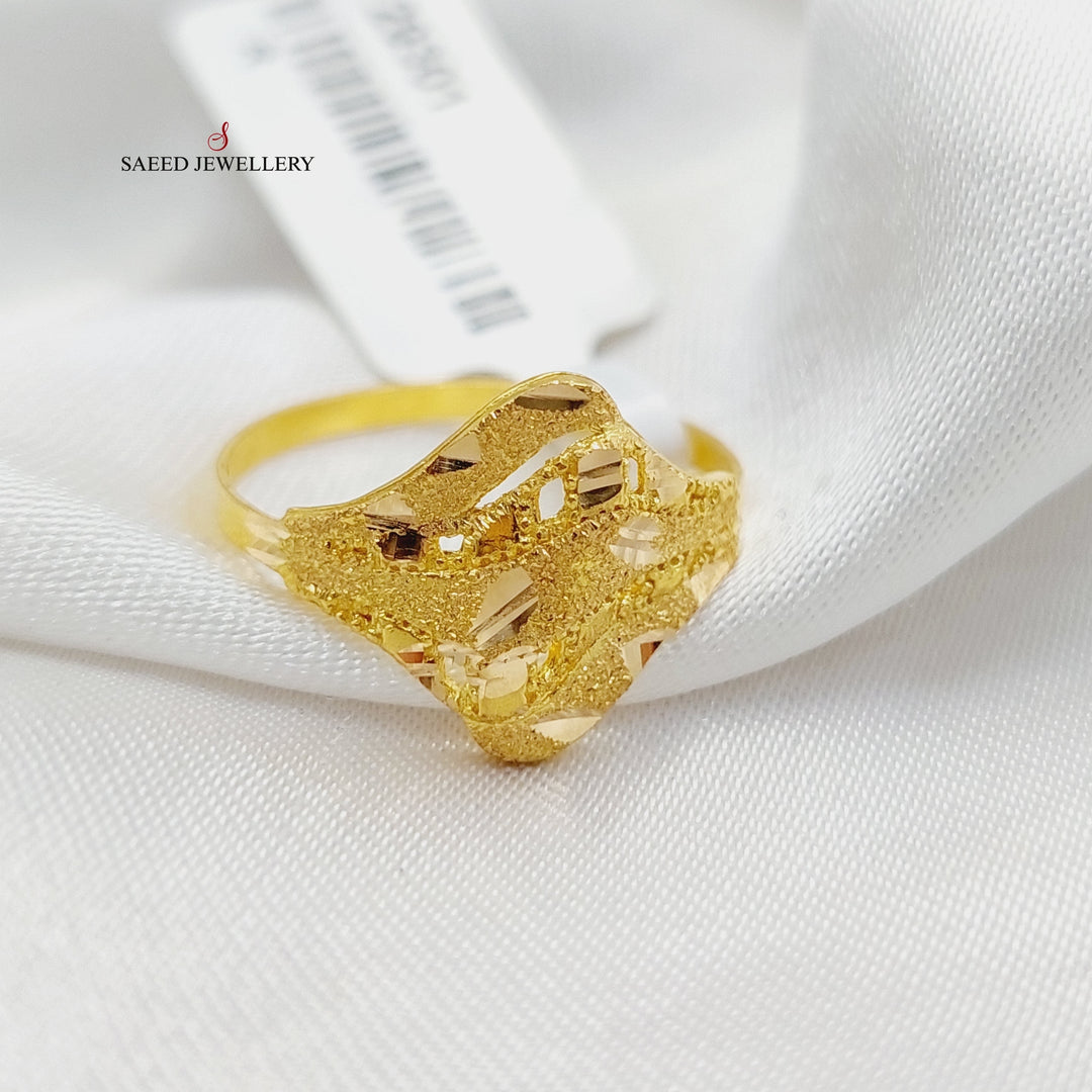 21K Gold Sanded Ring by Saeed Jewelry - Image 4