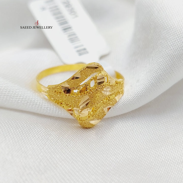 21K Gold Sanded Ring by Saeed Jewelry - Image 4