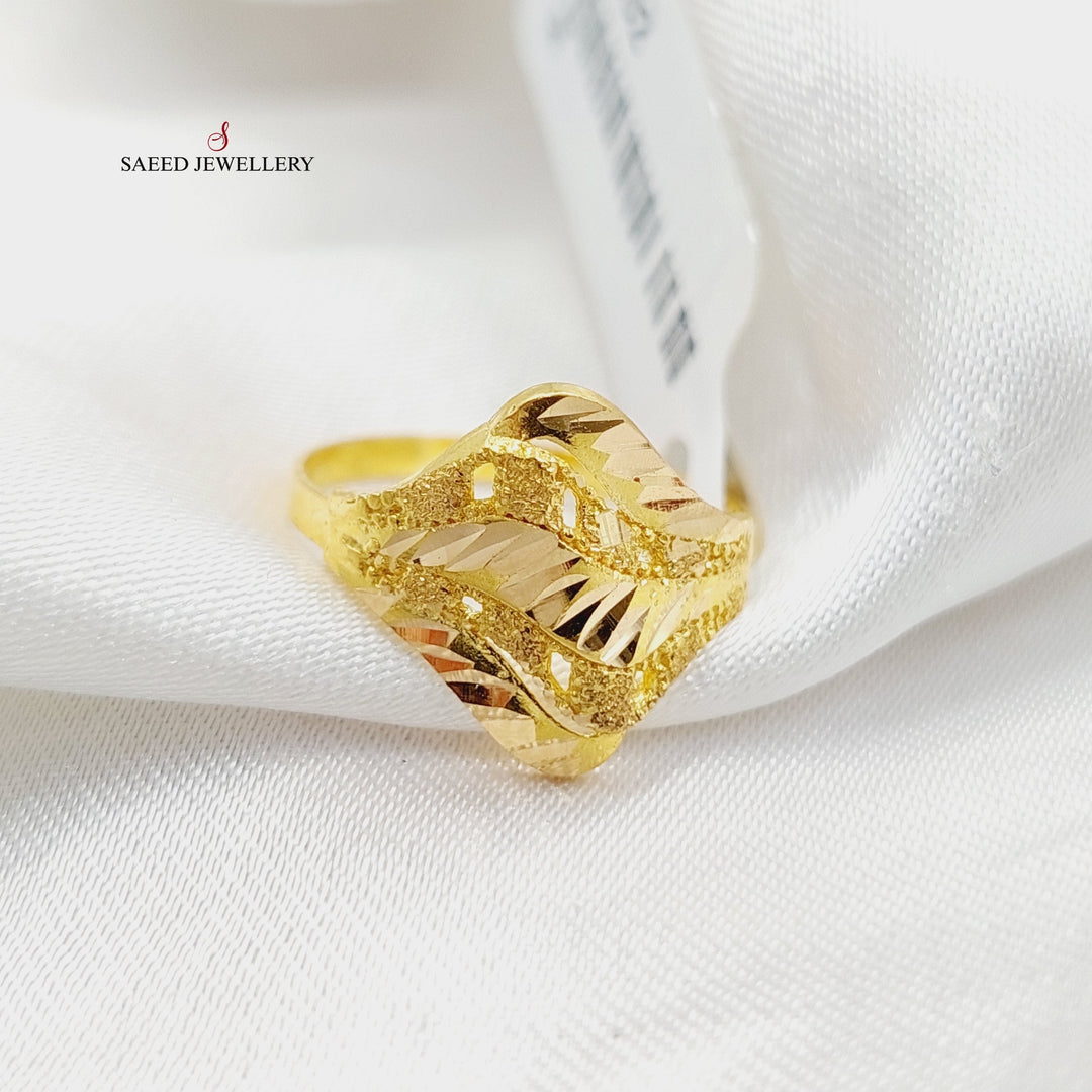 21K Gold Sanded Ring by Saeed Jewelry - Image 3