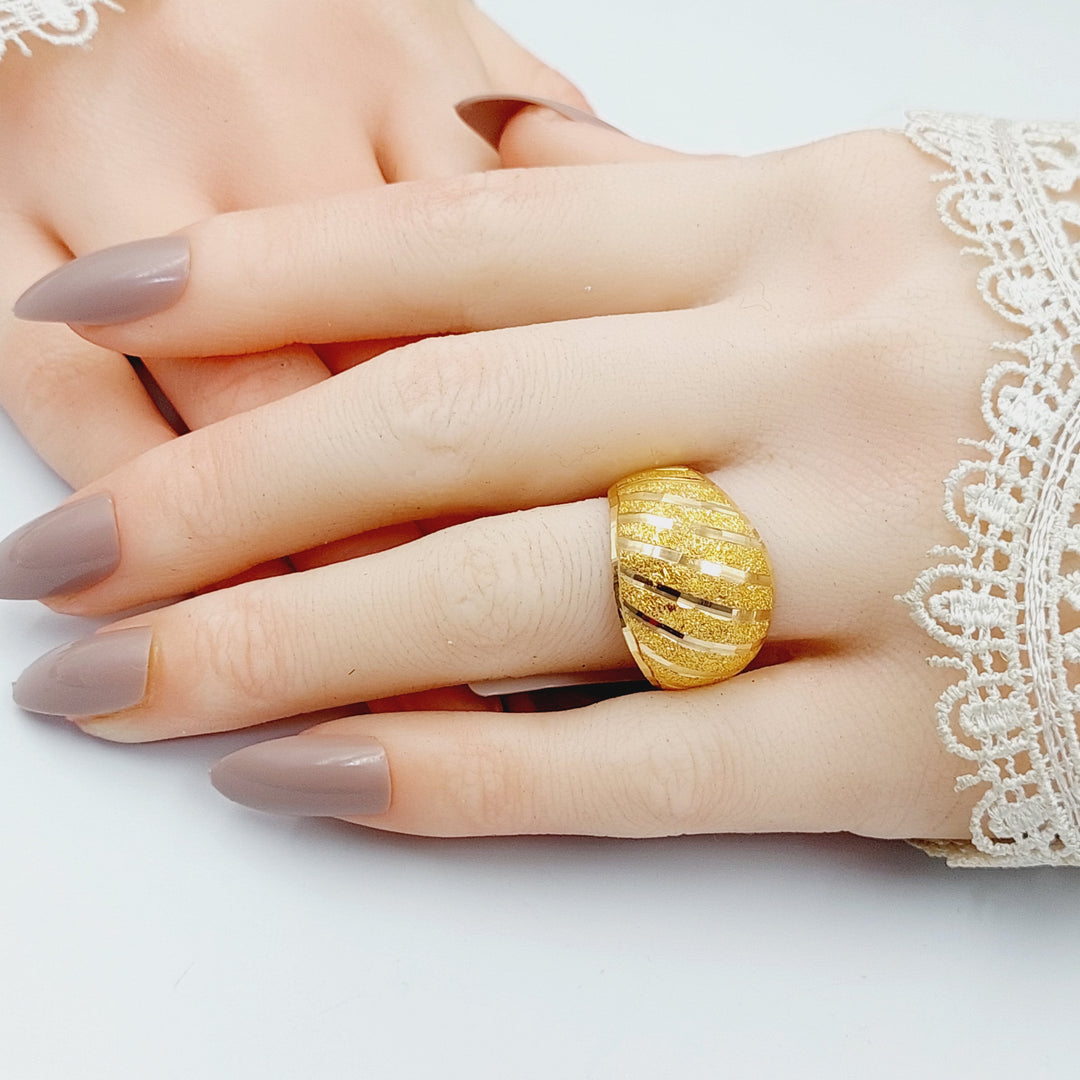 Sanded Ring  Made Of 21K Yellow Gold by Saeed Jewelry-29433