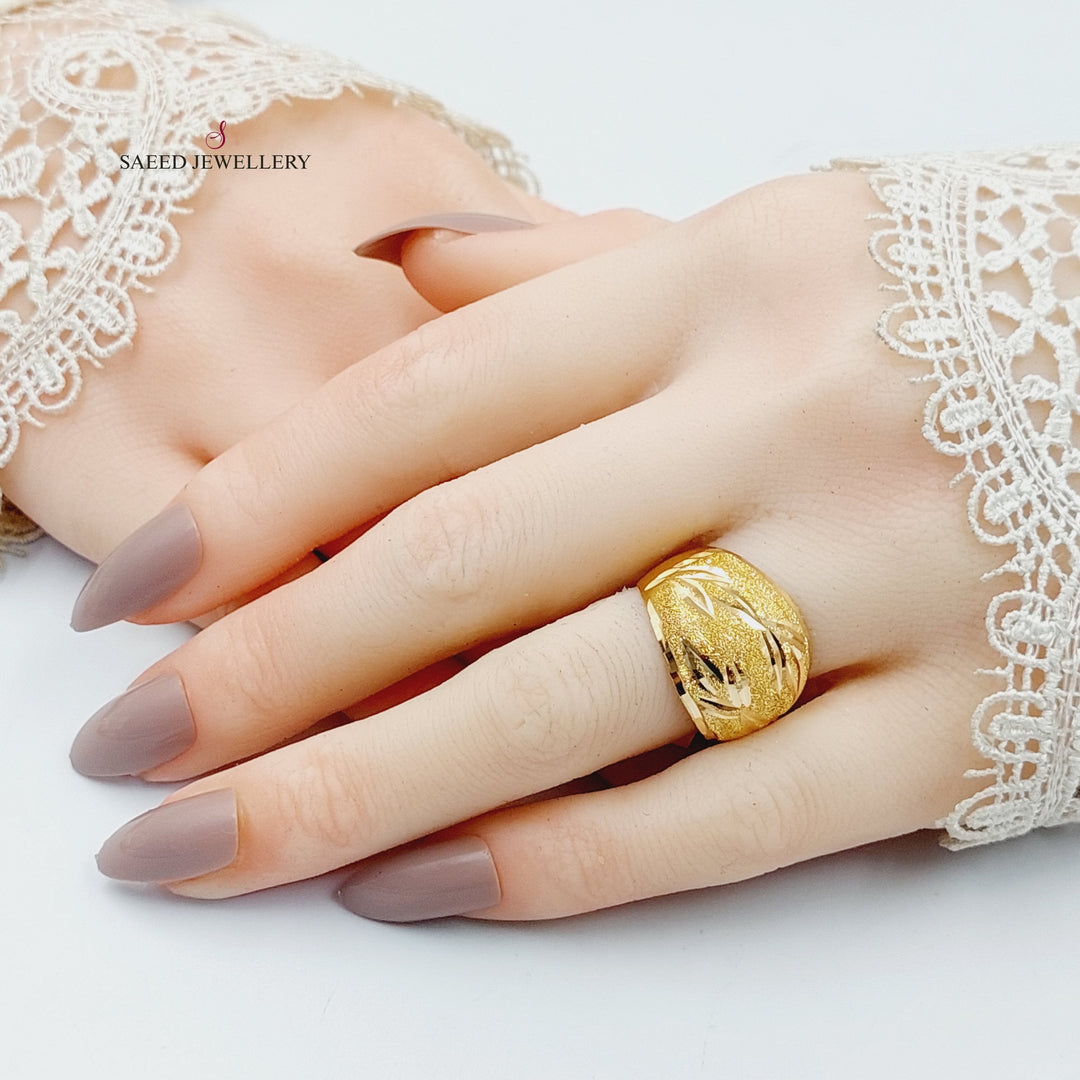 21K Gold Sanded Ring by Saeed Jewelry - Image 4