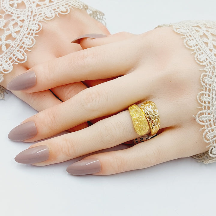 21K Gold Sanded Ring by Saeed Jewelry - Image 4
