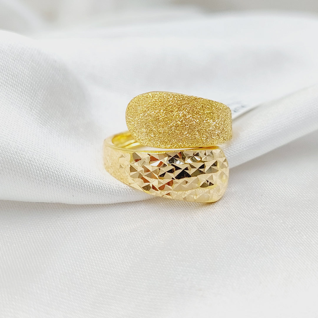 Sanded Ring  Made of 21K Yellow Gold by Saeed Jewelry-31051