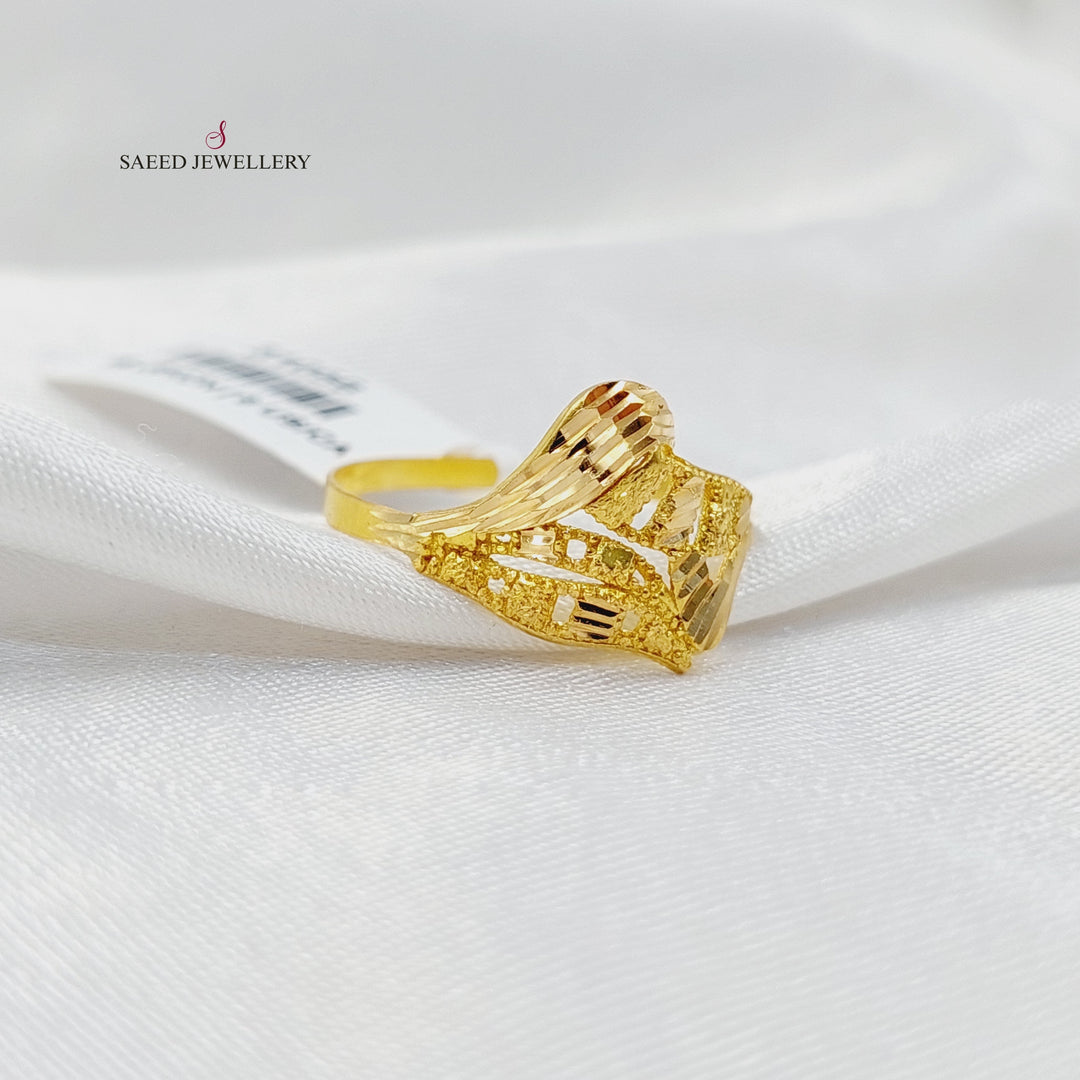 21K Gold Sanded Ring by Saeed Jewelry - Image 3
