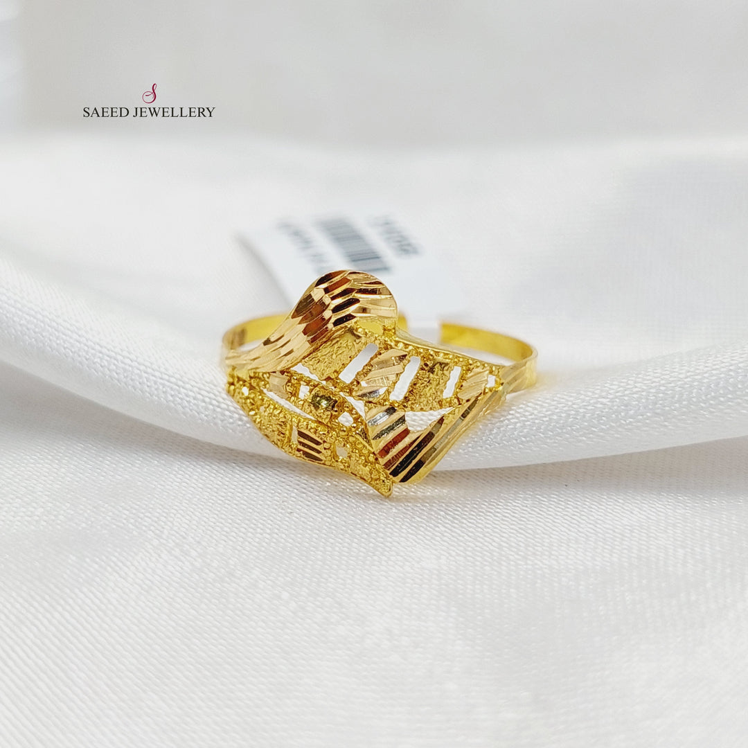 21K Gold Sanded Ring by Saeed Jewelry - Image 4
