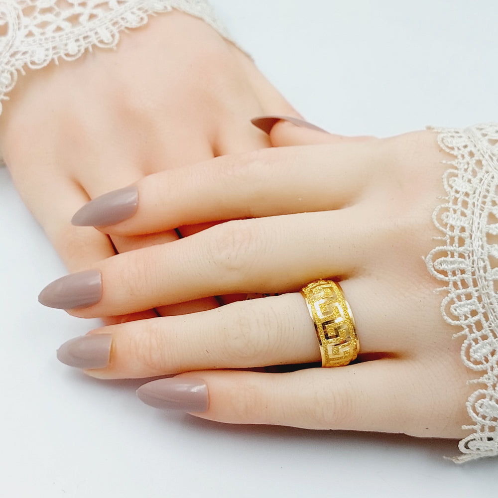 Sanded Virna Wedding Ring  Made Of 21K Yellow Gold by Saeed Jewelry-29329